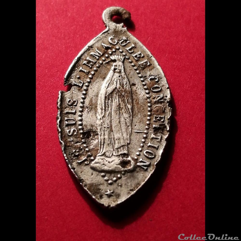 Médaille de Lourdes fin XIXème religieuse moderne medaille de lourdes fin xixeme