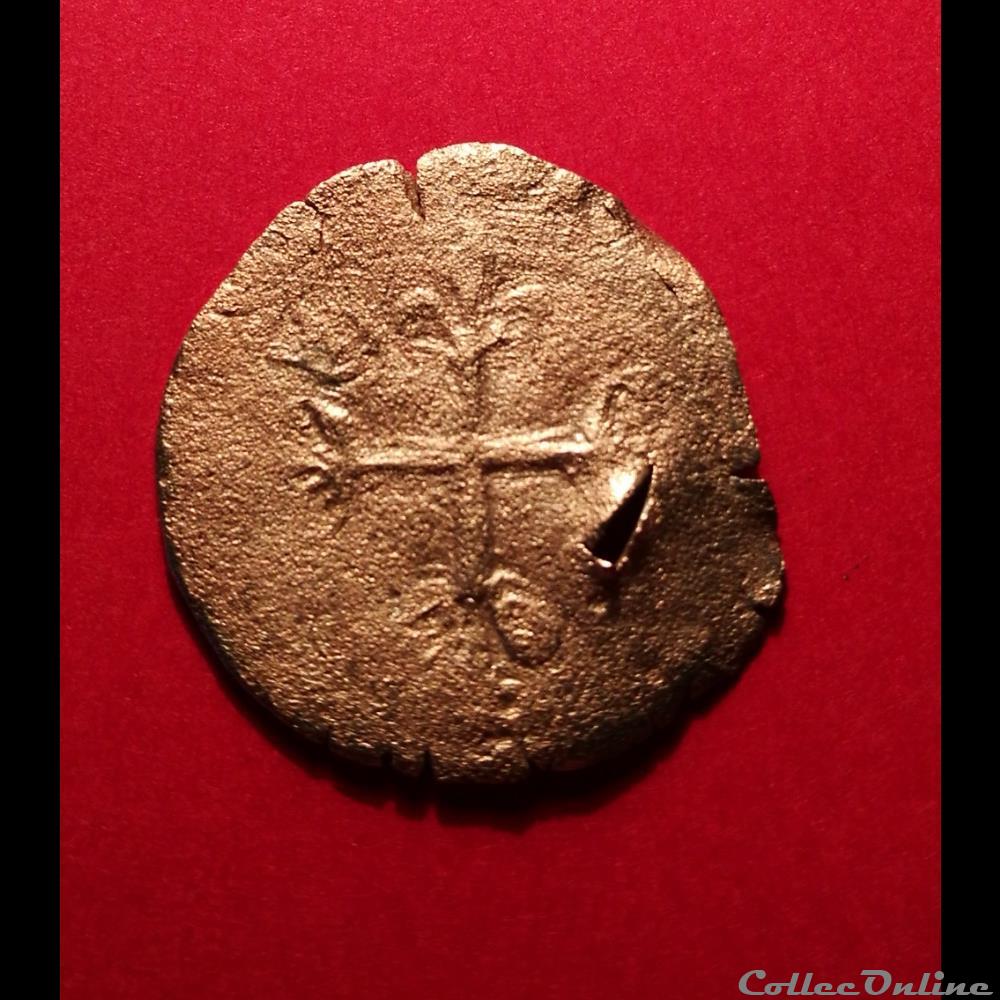 Gros Florette - Charles VI 1380-1412 monnaie france royale gros florette charles vi 1380 1412