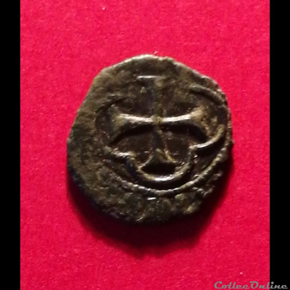 Denier Tournoi - Louis XI 1461 monnaie france royale denier tournoi louis xi 1461