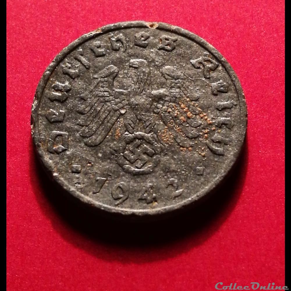 1 Pfennig - Allemagne nazi 1942 monnaie monde 1 pfennig allemagne nazi 1942