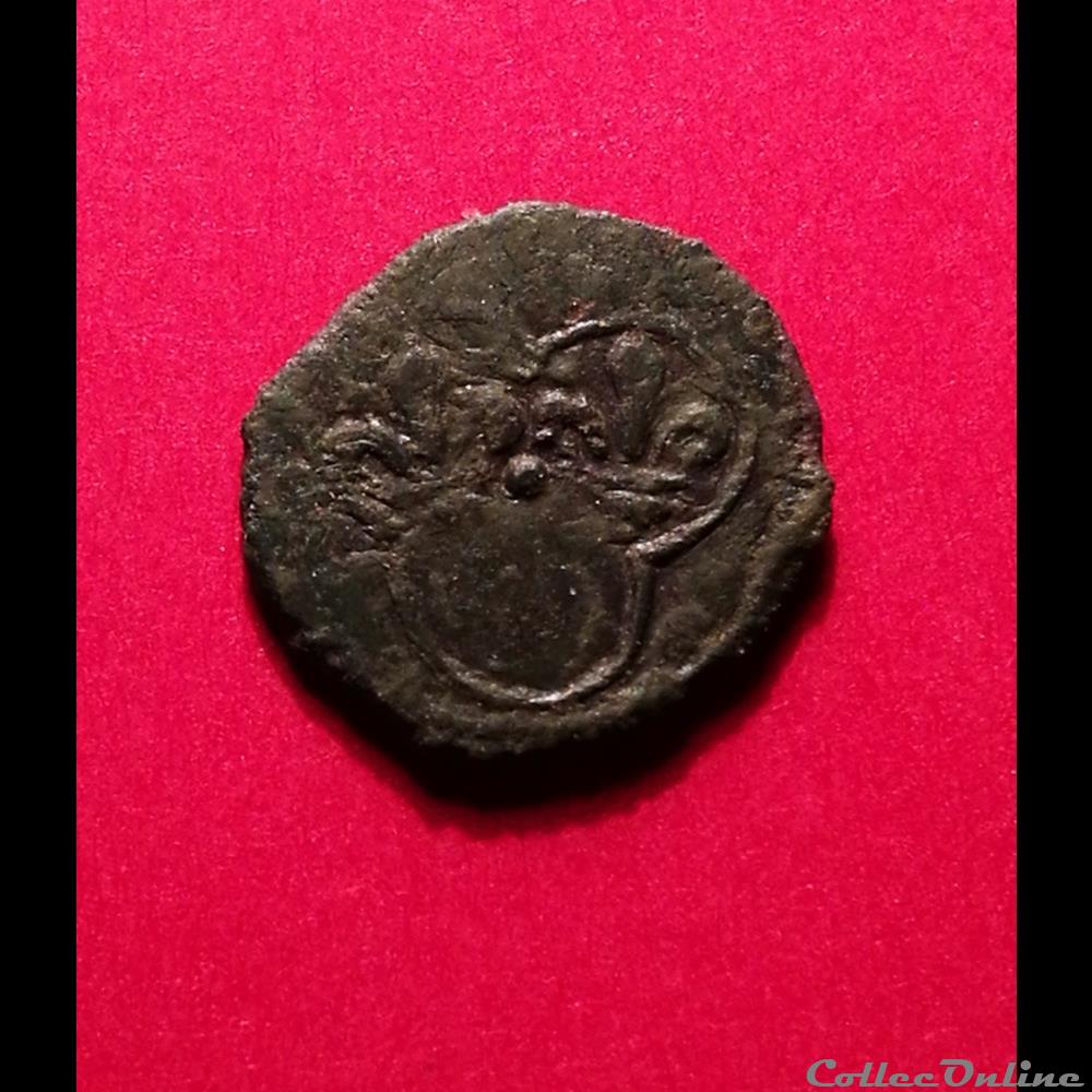 Denier Tournoi - Louis XI 1461 3 monnaie france royale denier tournoi louis xi 1461