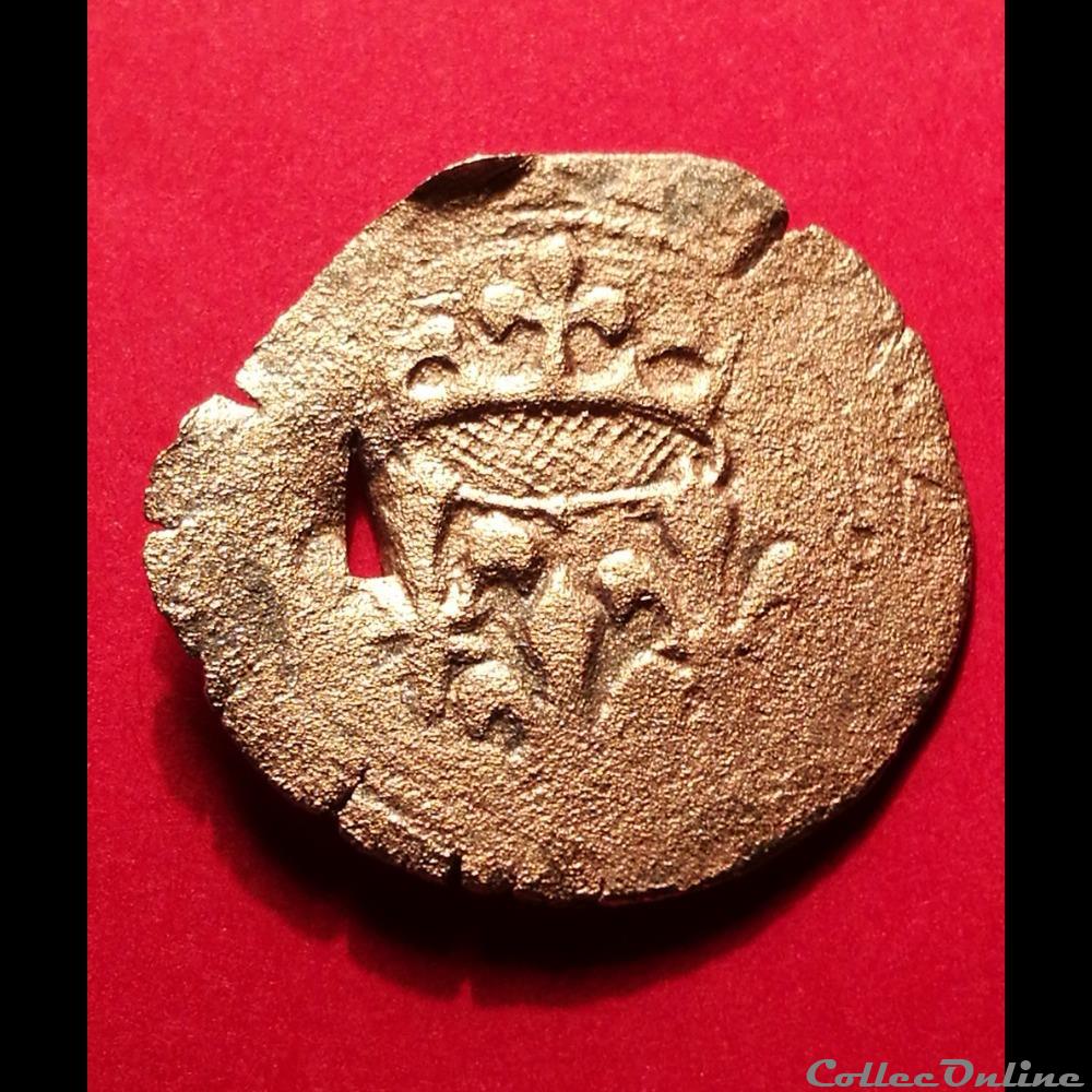 Gros Florette - Charles VI 1380-1412 monnaie france royale gros florette charles vi 1380 1412