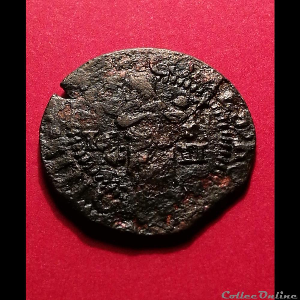 Menut catalan denier - Philippe III comte du Roussillon 1611 monnaie france feodale menut catalan denier philippe iii comte du roussillon 1611