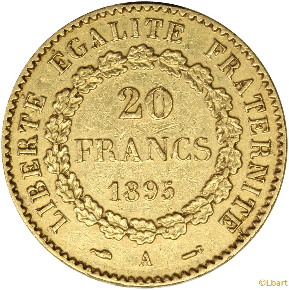 Faux - 20 francs 1895 monnaies monde france faux 20 francs 1895