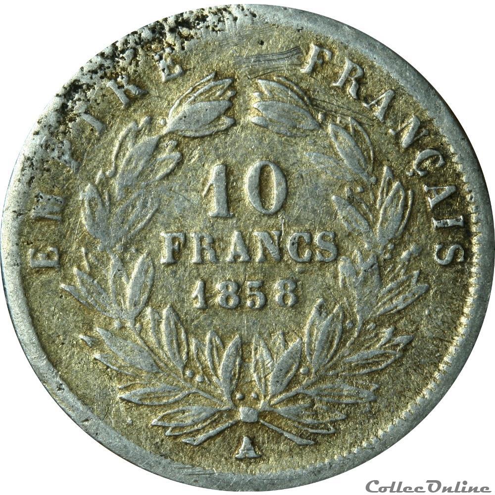 10 Francs Or 1858 A (OR10F-064 ) monnaie france moderne 10 francs or 1858 a or10f 064