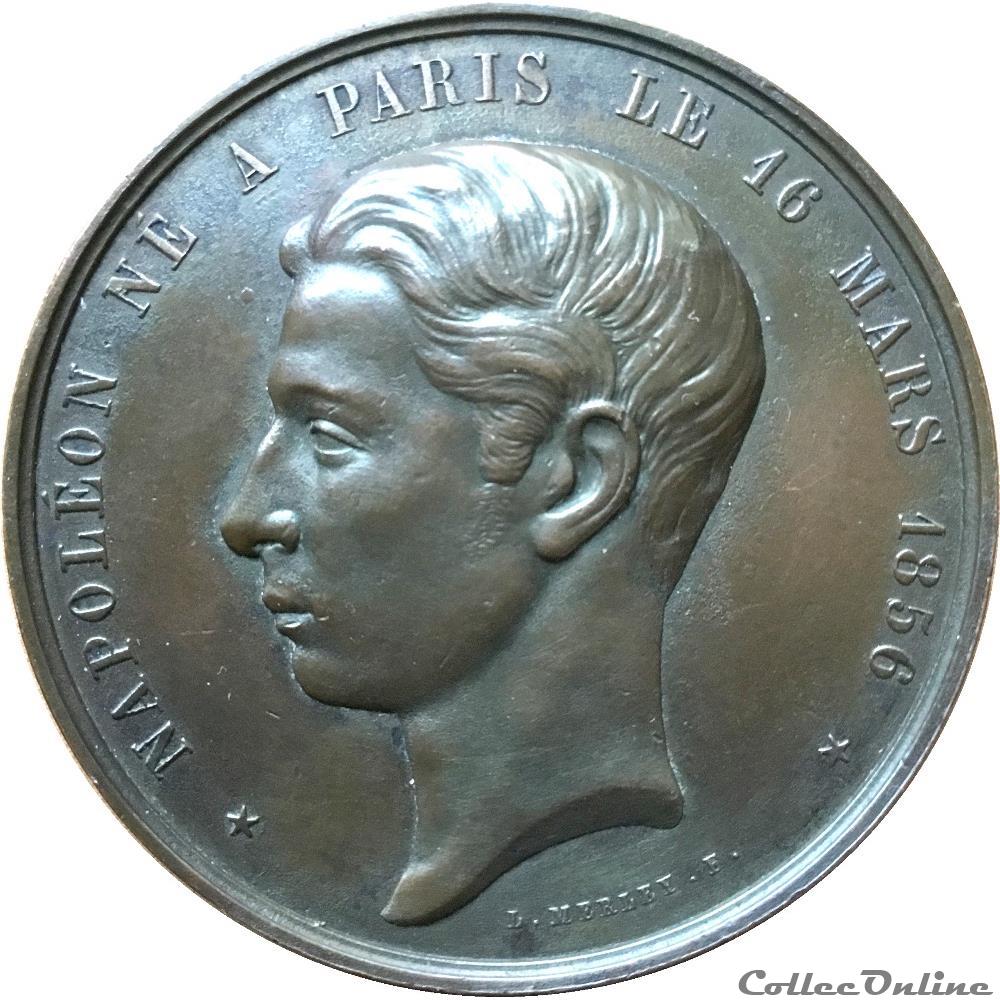 Napoleon IV - 18 ans du prince impérial medailles france napoleon iv 18 ans du prince imperial