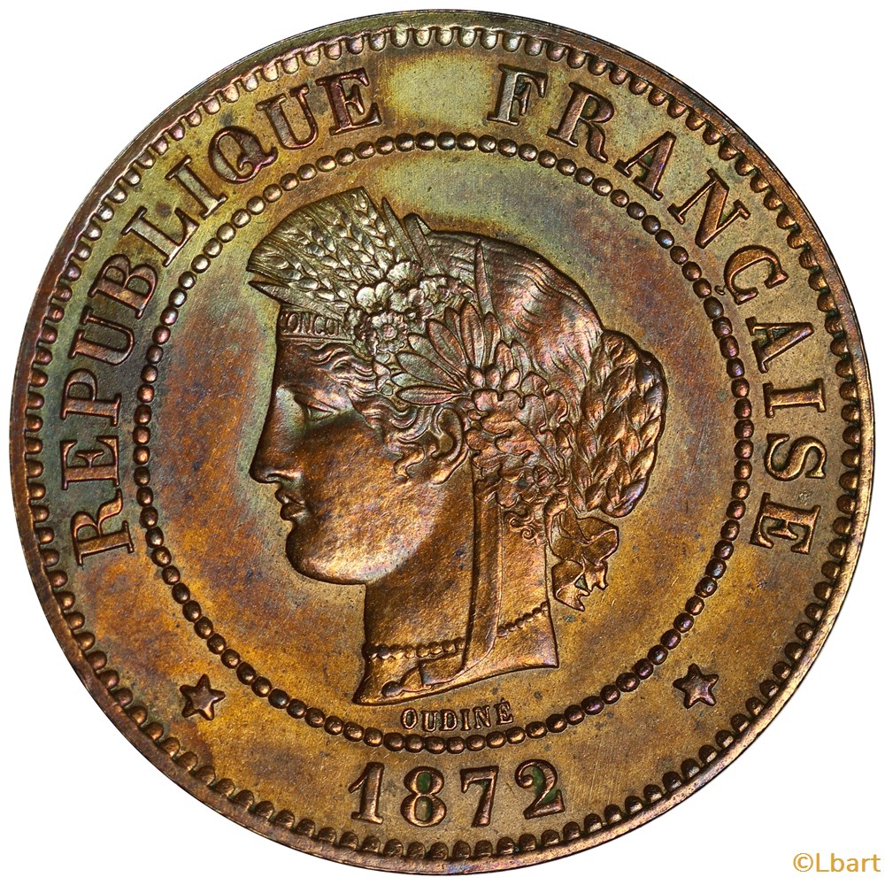 5 centimes 1872 A monnaies monde france 5 centimes 1872 a