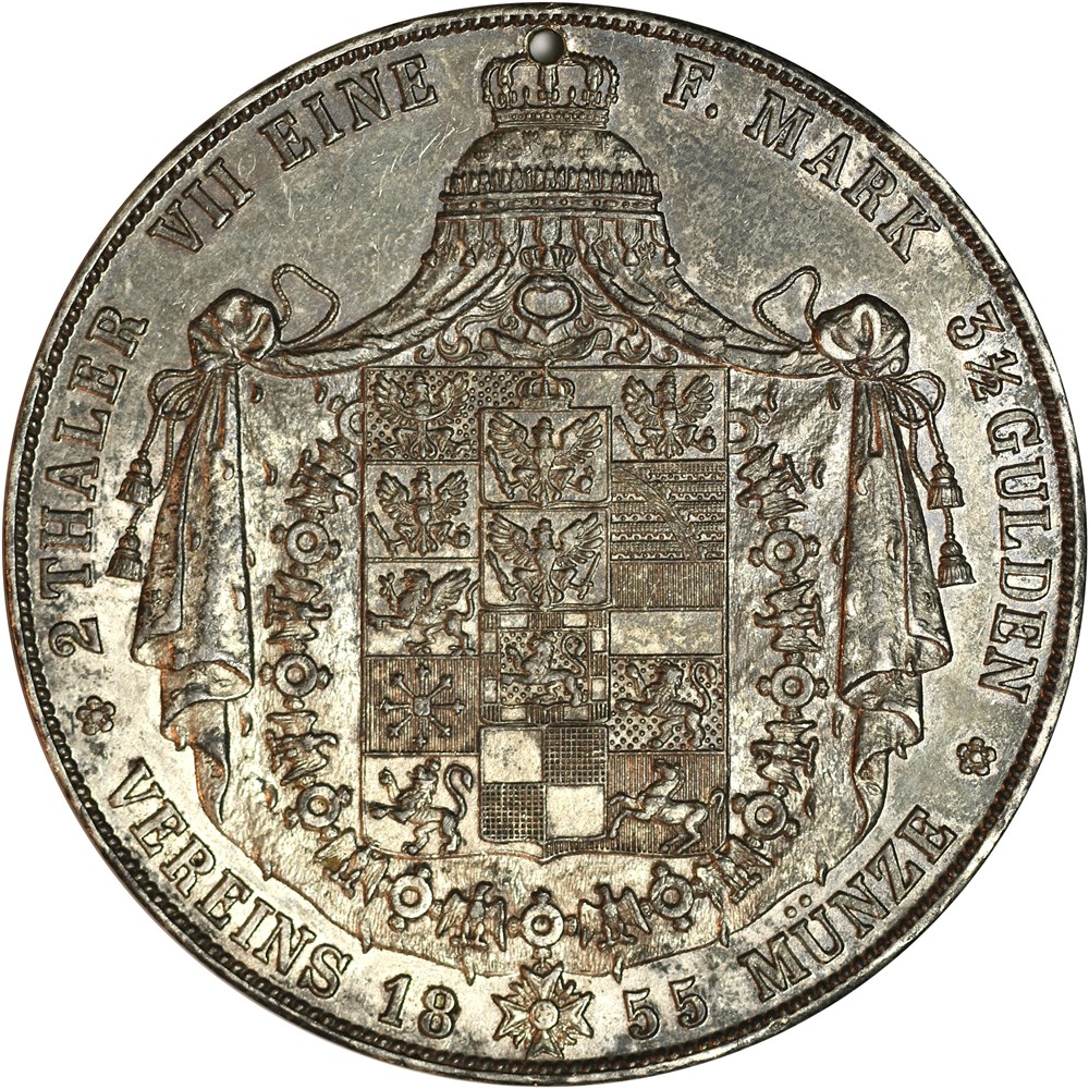 2 thaler - Friedrich Wilhelm IV 1855 3 monnaies monde allemagne 2 thaler friedrich wilhelm iv 1855