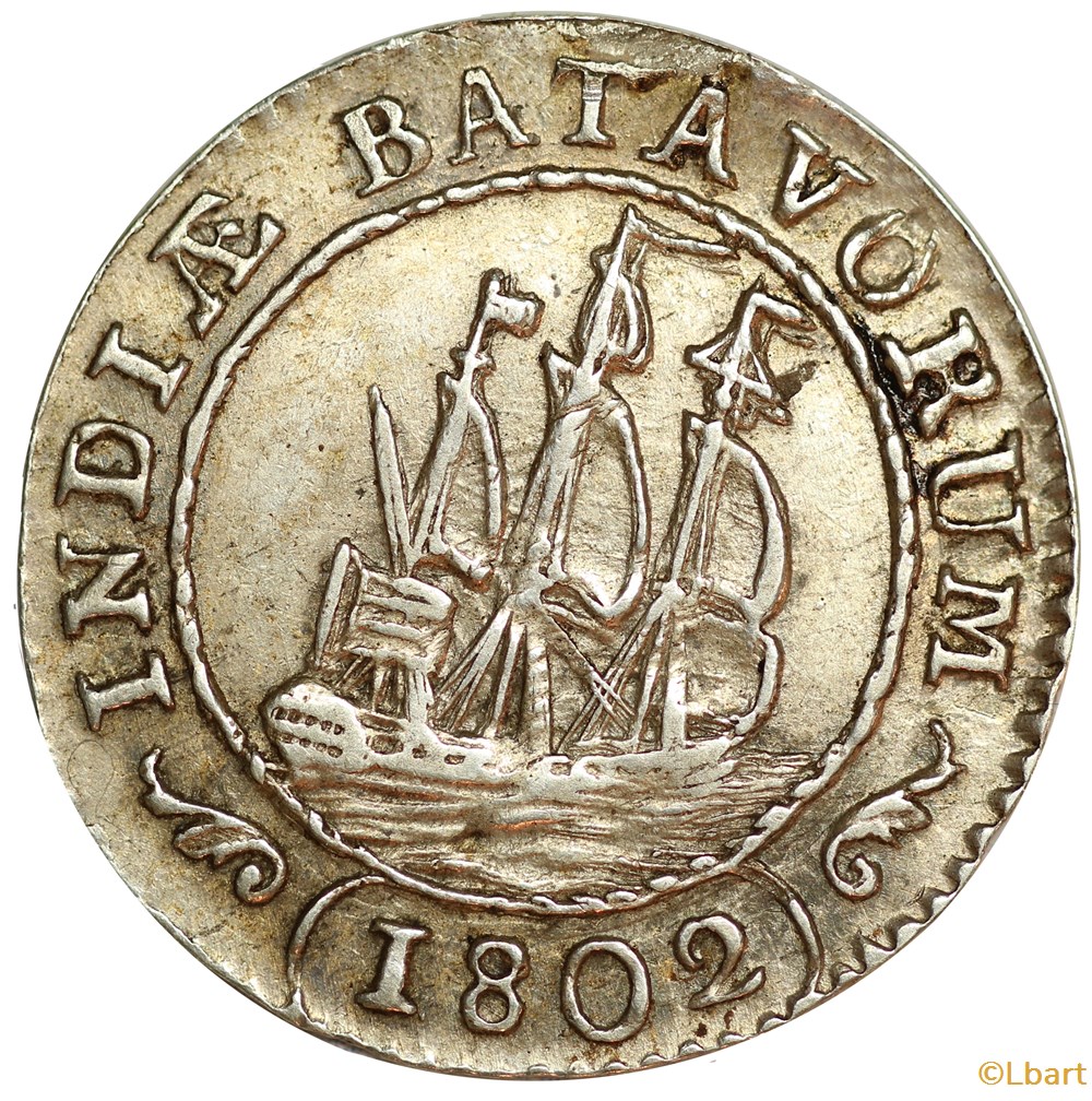 Pays_Bas- 1/8 de Gulden 1802 monnaies monde pays bas 1 8 de gulden 1802