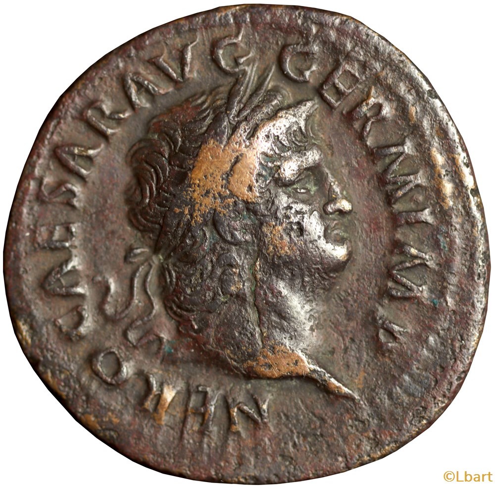 NERON, AS de Rome à la Victoire monnaies antiques romaines republicaines imperiales neron as de rome a la victoire