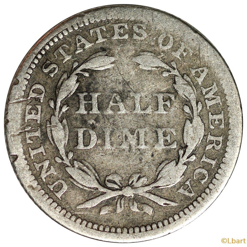 Half Dime 1853 Seated Liberty monnaies monde etats unis half dime 1853 seated liberty