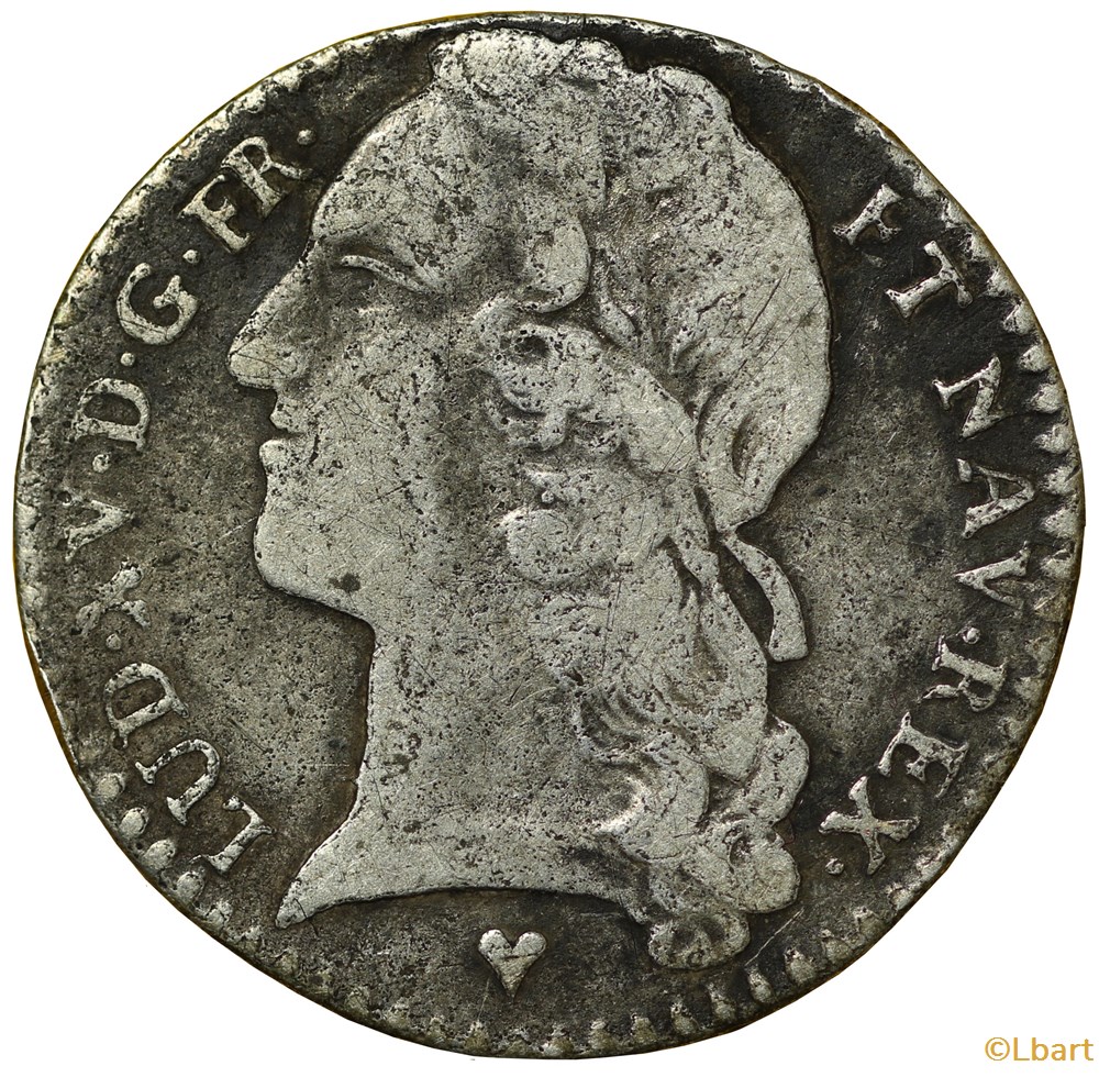 monnaies europe medievale france royales 1 10 ecu au bandeau 1741 bb louis xv