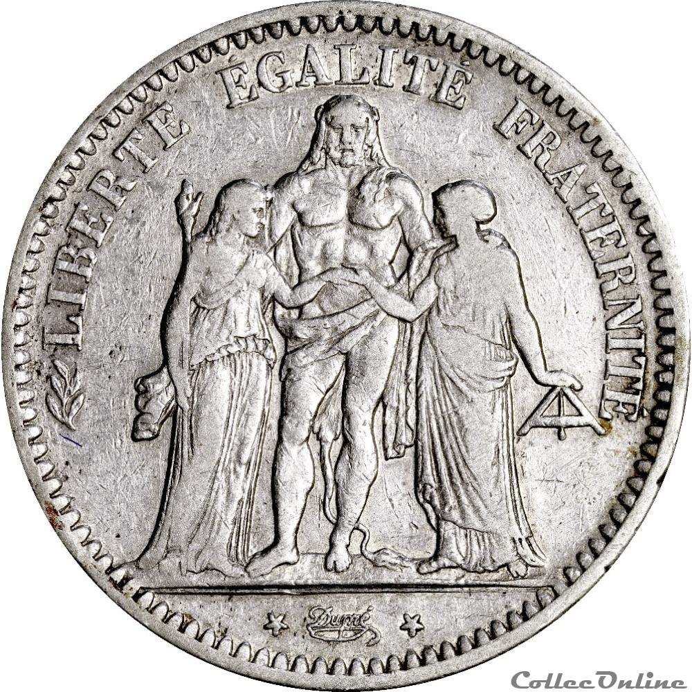 5 FRANCS HERCULE 1848 K _ AR5F-0009 monnaie france moderne 5 francs hercule 1848 k ar5f 0009