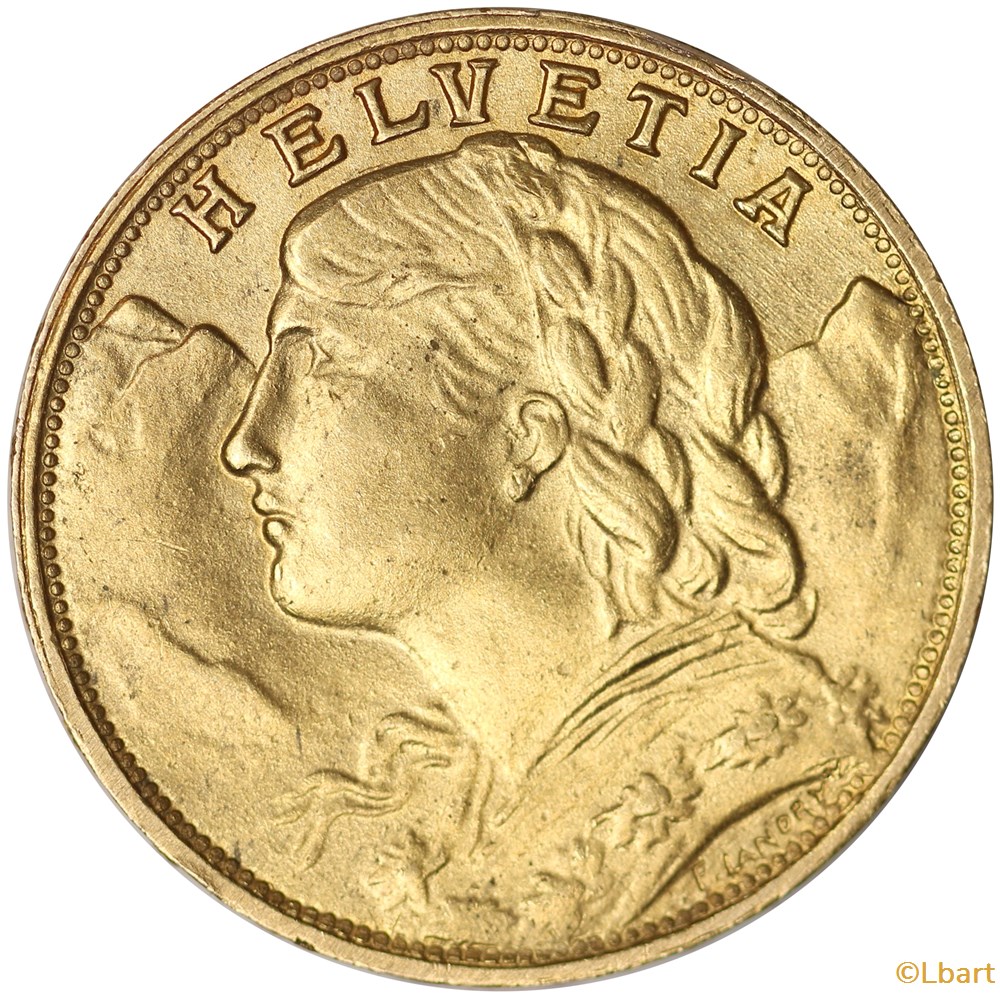 20 francs 1813 B monnaies monde suisse 20 francs 1813 b