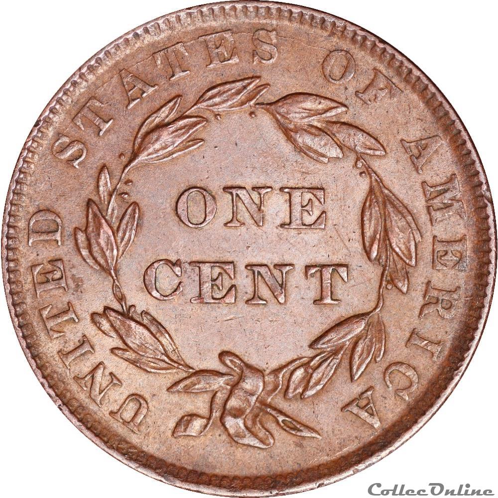 ONE CENT Variante rare 1839 3 monnaies monde etats unis one cent variante rare 1839