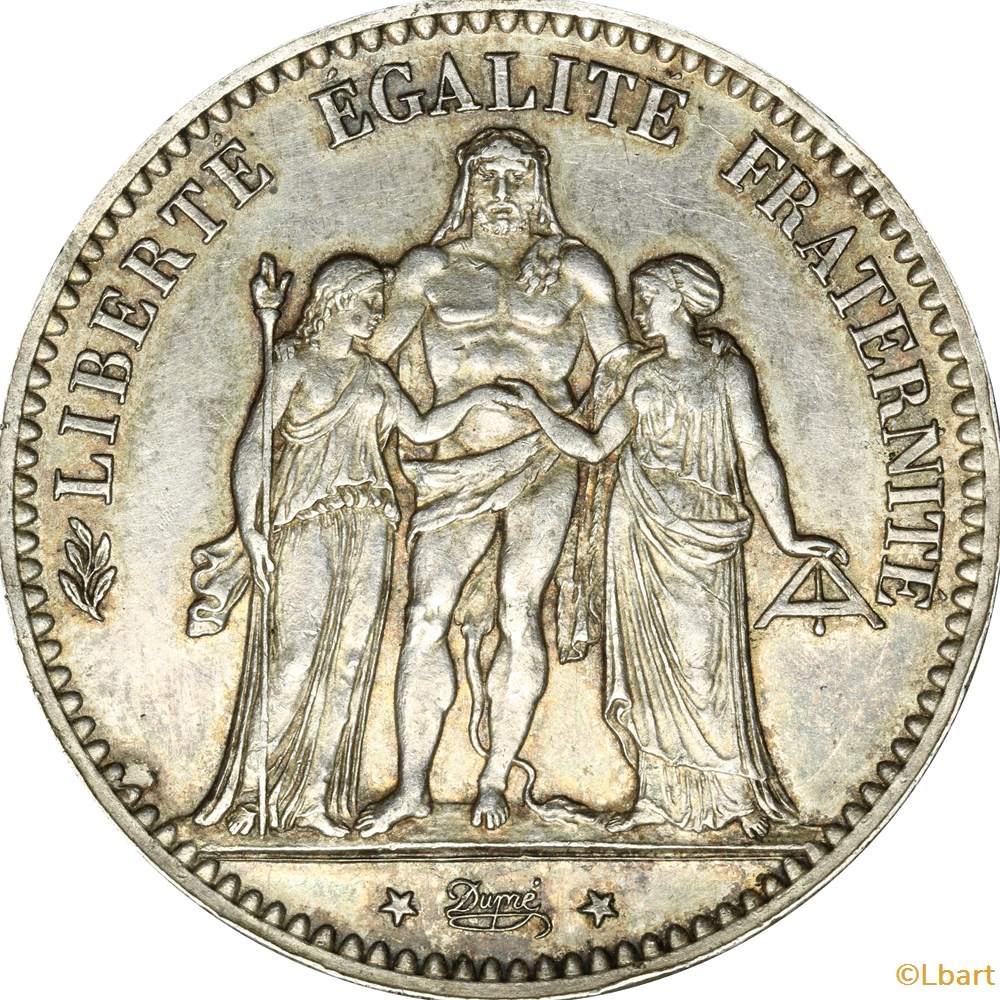 5 FRANCS HERCULE 1876 A _ AR5F-0010/B monnaie france moderne 5 francs hercule 1876 a ar5f 0010 b