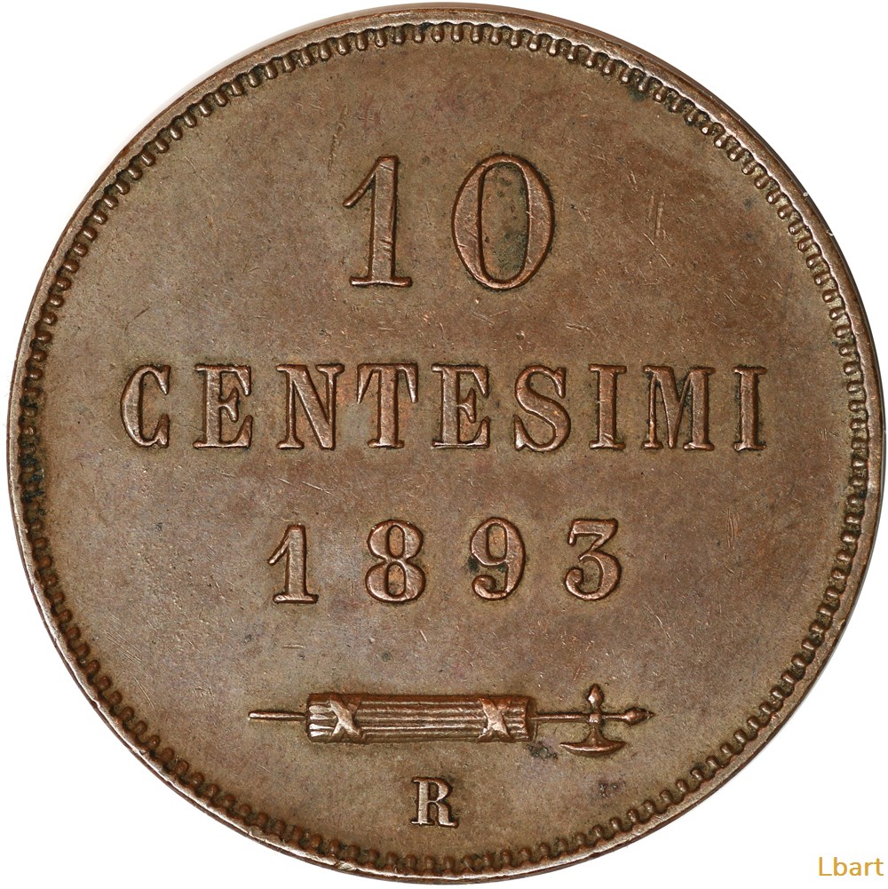 monnaies monde luxembourg san marino 10 centesimi 1893