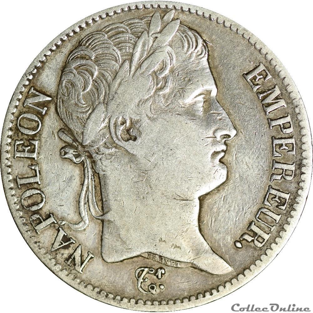 5 francs Napoléon 1er, 1810 A Empire français -AR5F-0021 monnaies monde france 5 francs napoleon 1er 1810 a empire francais ar5f 0021