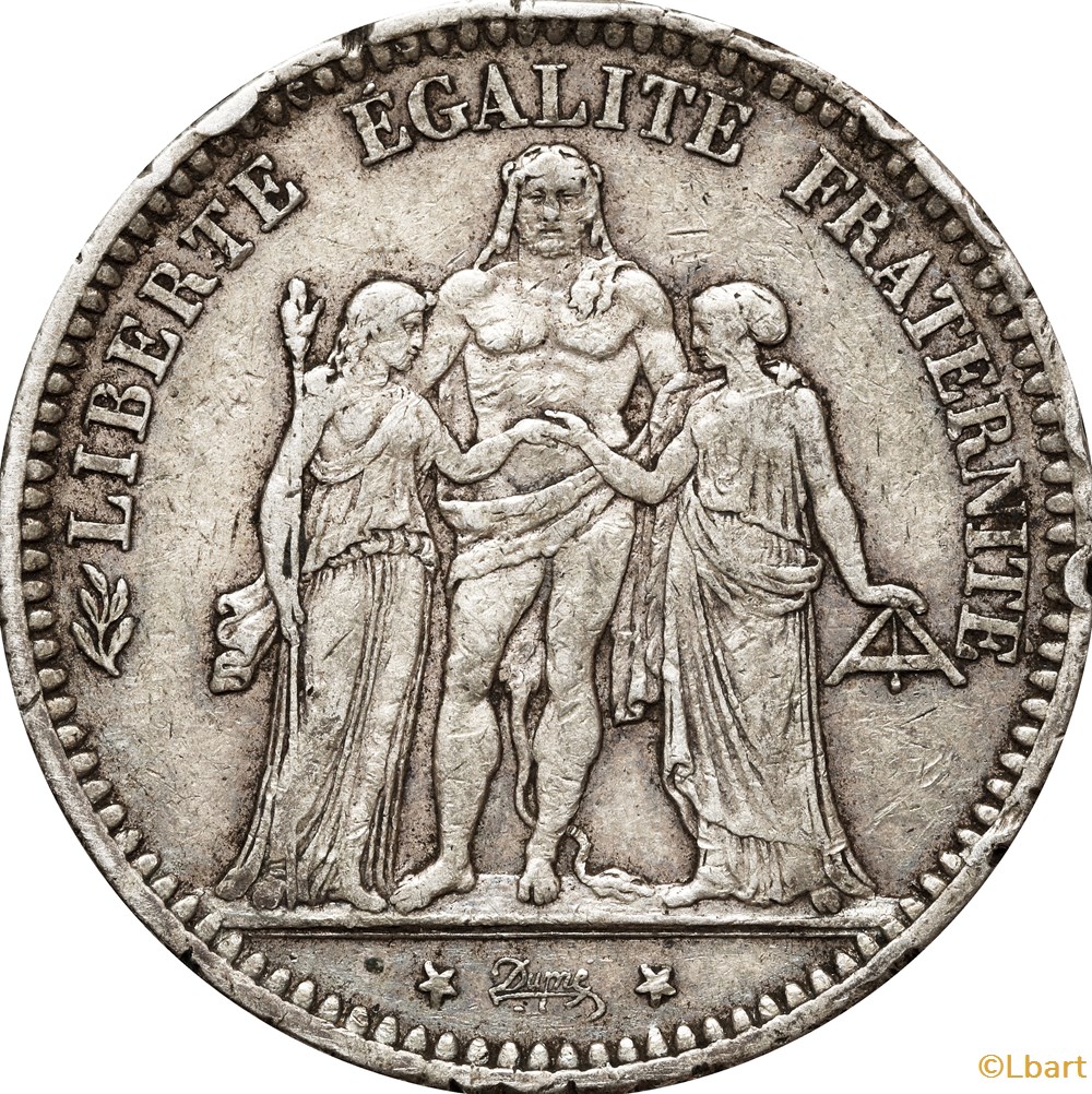 5 FRANCS Camélia 1871 A _ AR5F-0015/B monnaies monde france 5 francs camelia 1871 a ar5f 0015 b