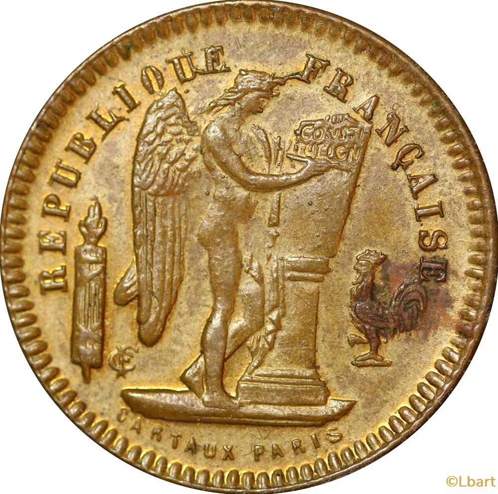 20 Francs 1901 monnaies paranumismatique jetons poids 20 francs 1901