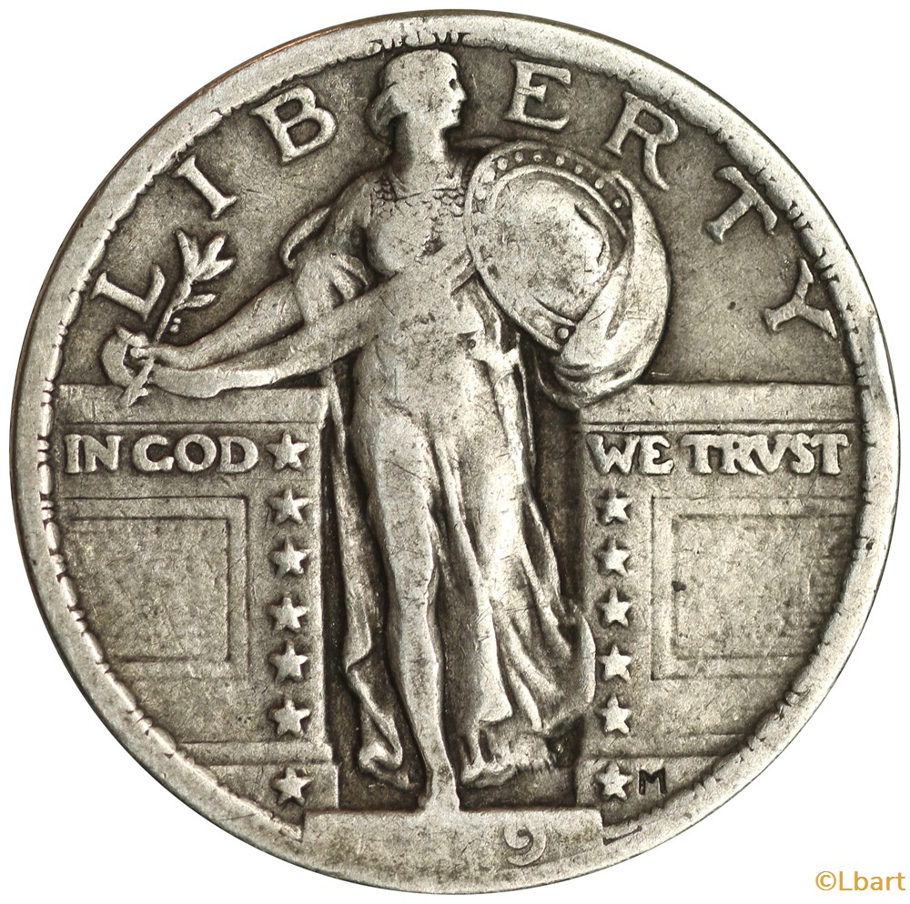 monnaies quarter dollar liberty 1919