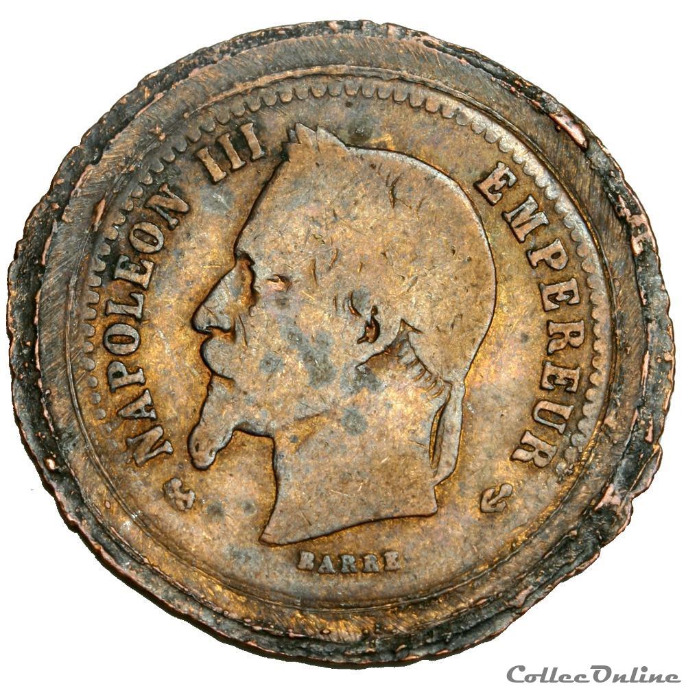 Faux - 50 centimes 1865 A (AR050-003) 3 monnaie france moderne faux 50 centimes 1865 a ar050 003