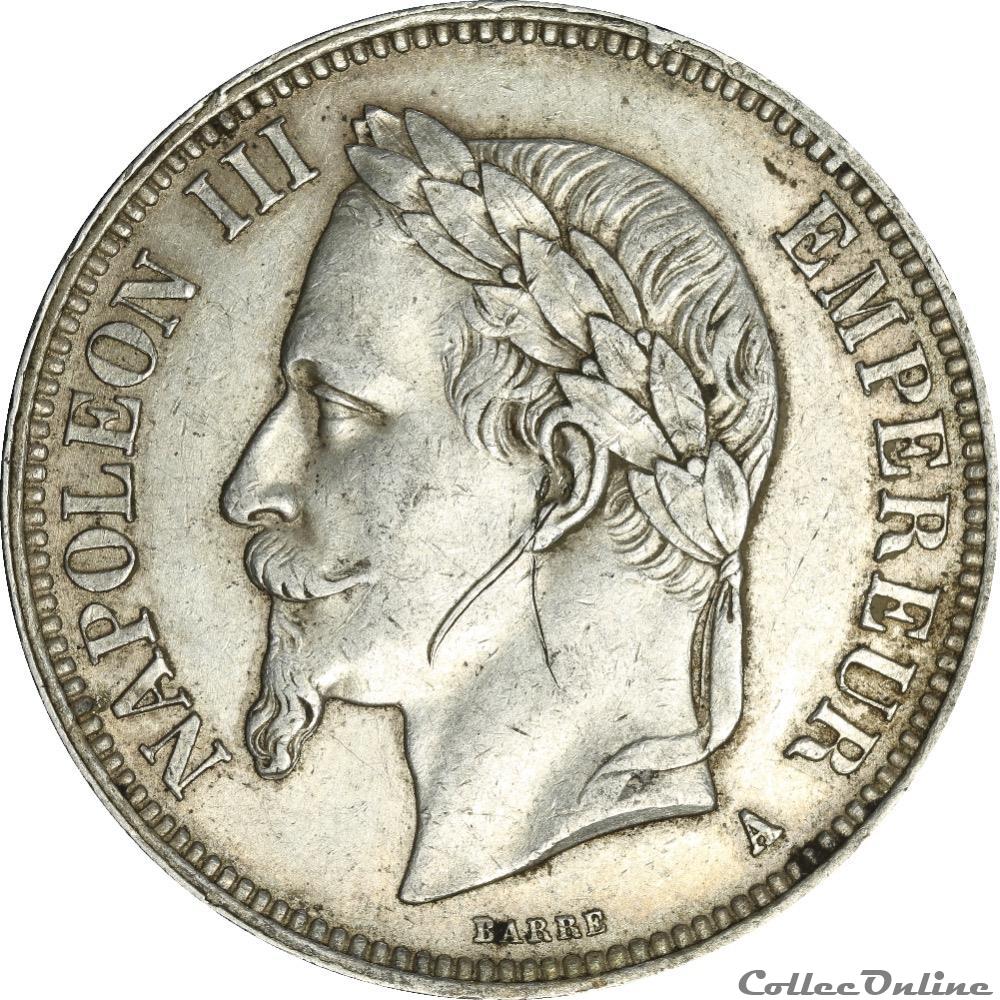 5 FRANCS NAPOLEON III 1869 A - AR5F-0032 monnaie france moderne 5 francs napoleon iii 1869 a ar5f 0032