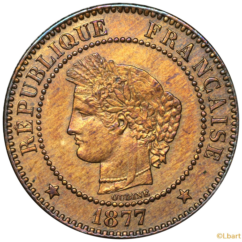 2 centimes 1877 A monnaies monde france 2 centimes 1877 a