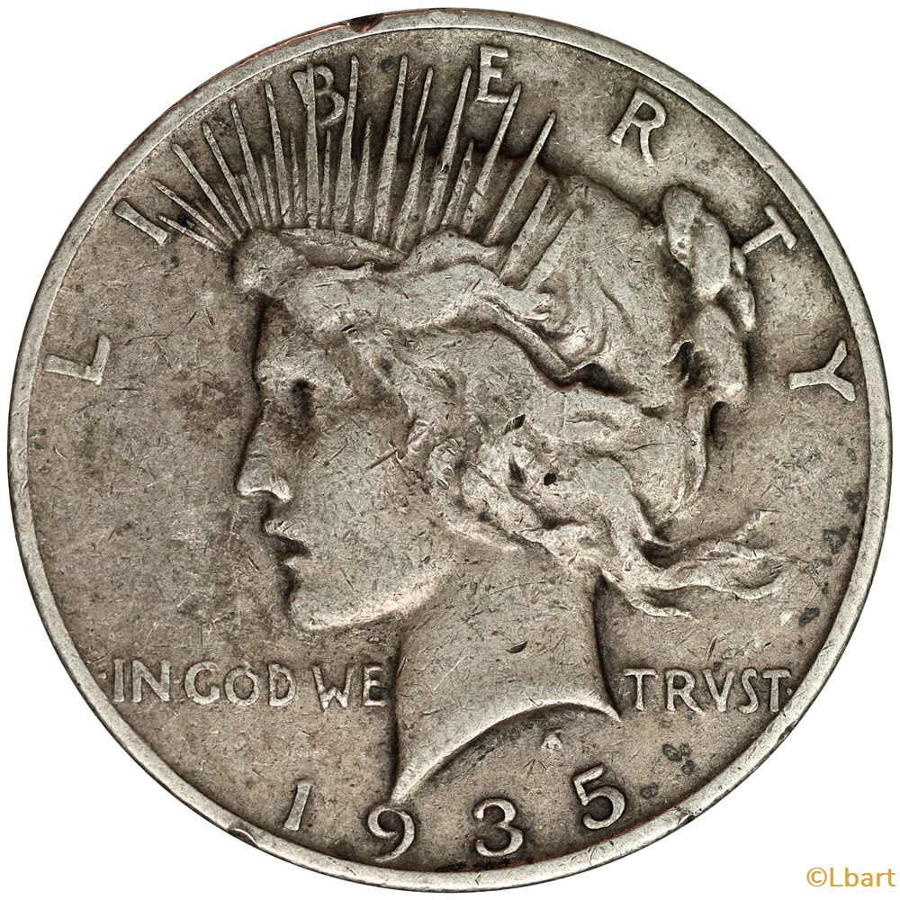monnaies monde etats unis dollar peace 1935 s