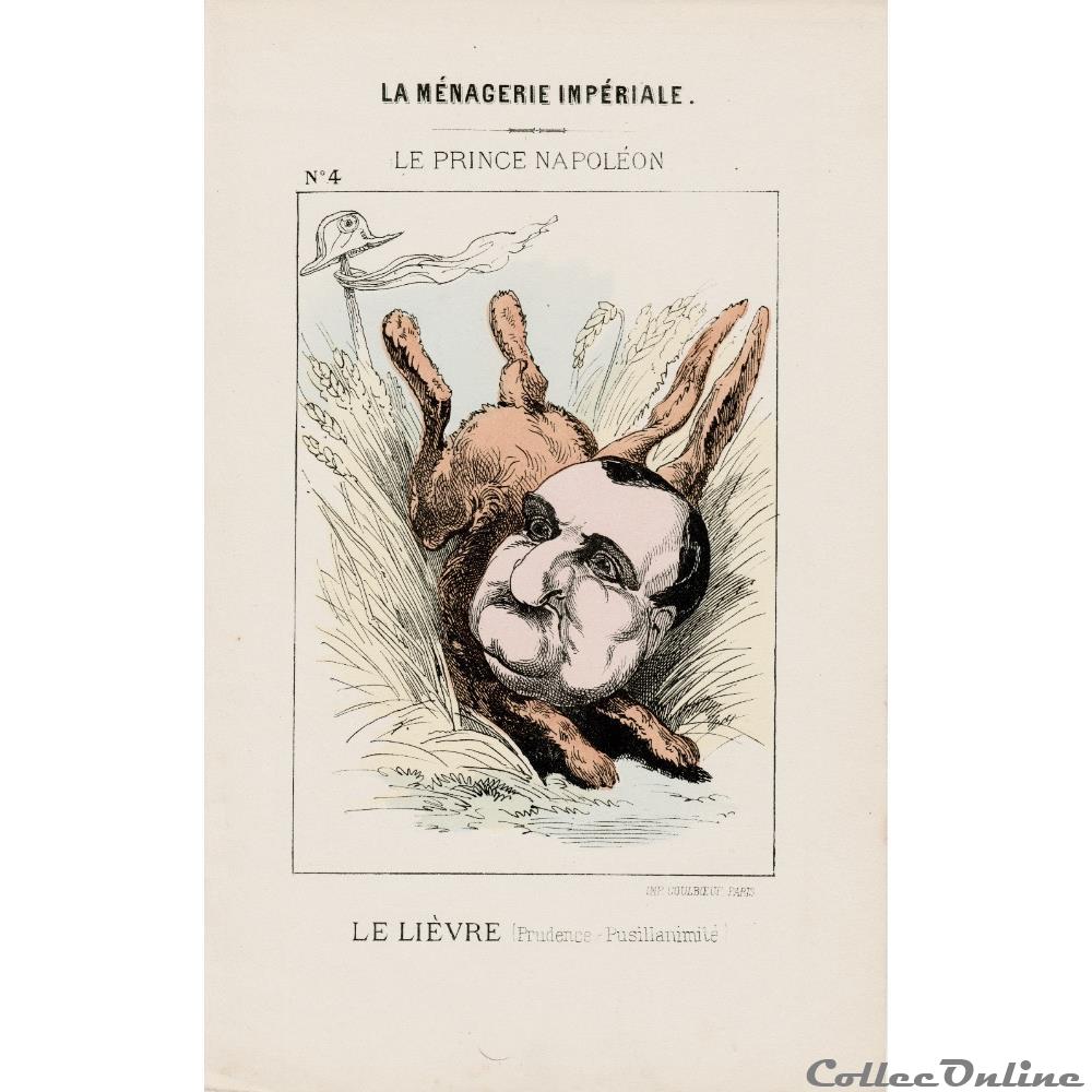 La ménagerie Impériale - N°4 LE PRINCE NAPOLEON vieux papier la menagerie imperiale n 4 le prince napoleon