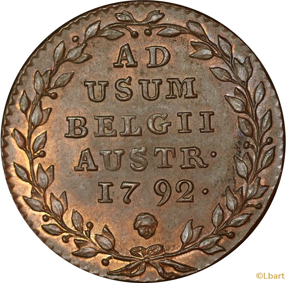 Pays-Bas - 2 Liards Léopold II 1792 monnaies monde pays bas 2 liards leopold ii 1792
