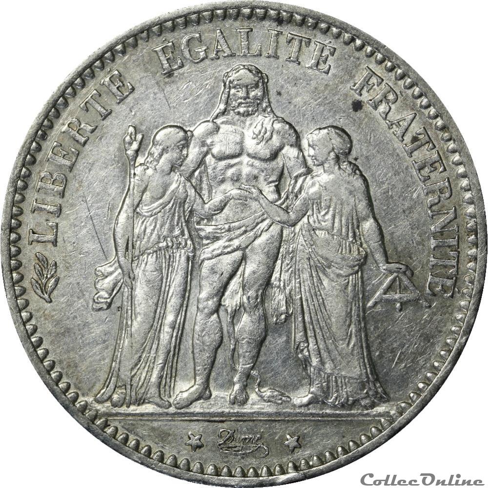 5 FRANCS HERCULE 1874 A _ AR5F-0007 monnaie france moderne 5 francs hercule 1874 a ar5f 0007