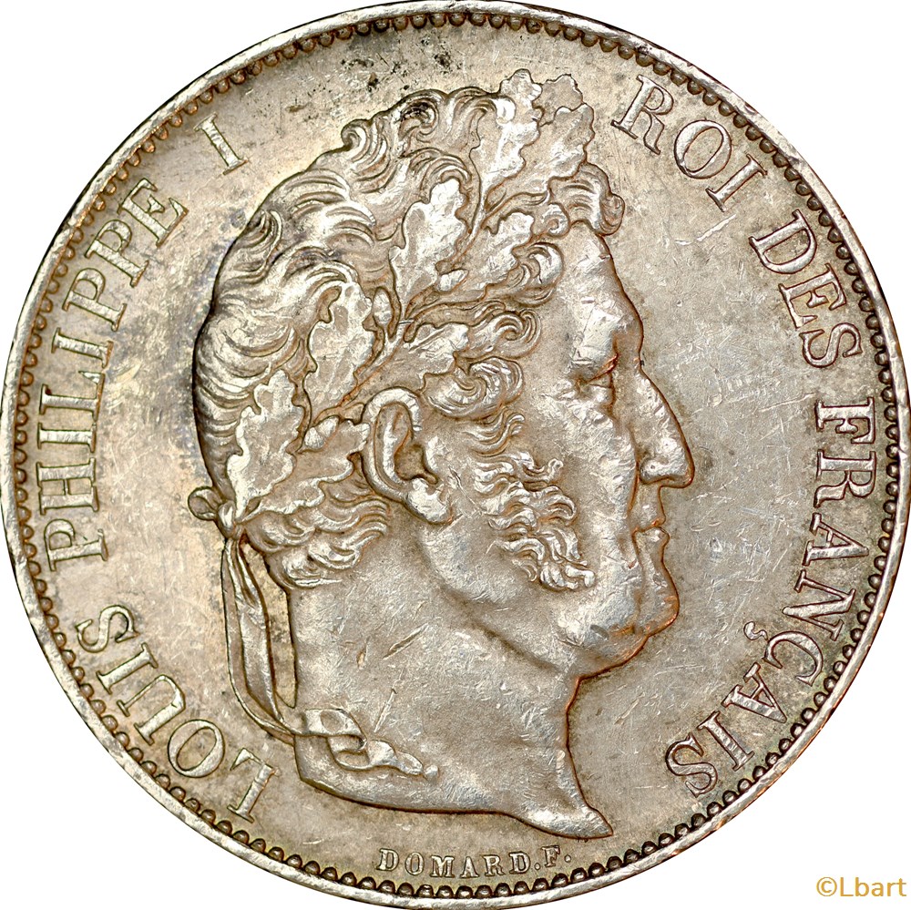 5 FRANCS Louis Philippe 1847 A (AR5F-0004-C) monnaies monde france 5 francs louis philippe 1847 a ar5f 0004 c