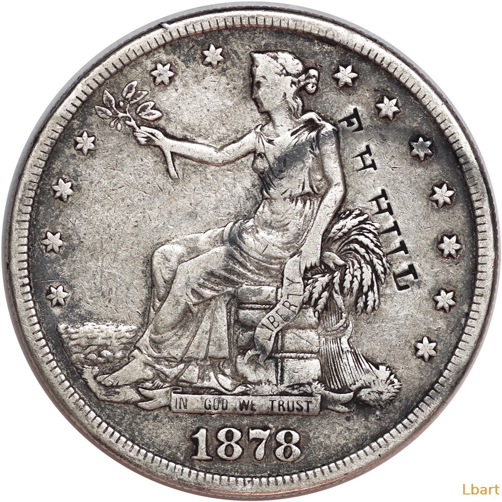 Trade Dollar 1878 S-1 monnaies monde etats unis trade dollar 1878 s 1