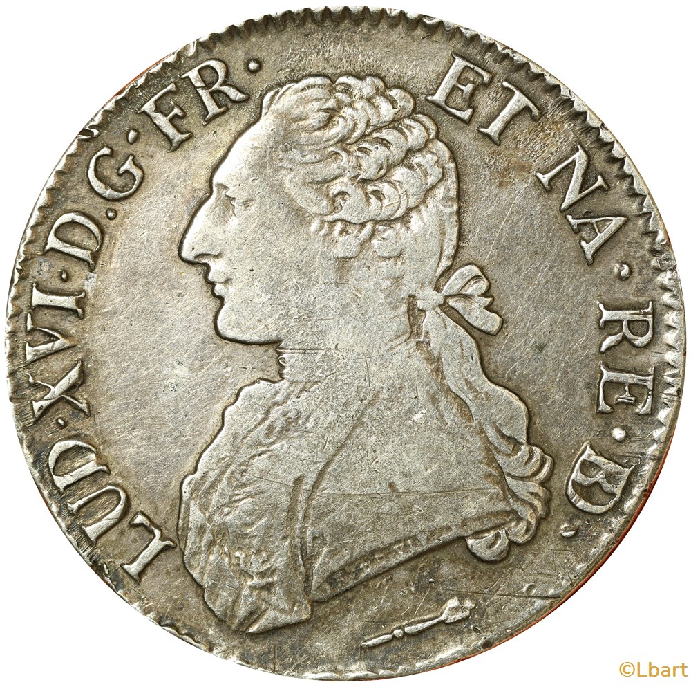 monnaies europe medievale france royales ecu bearn 1785 pau louis xvi