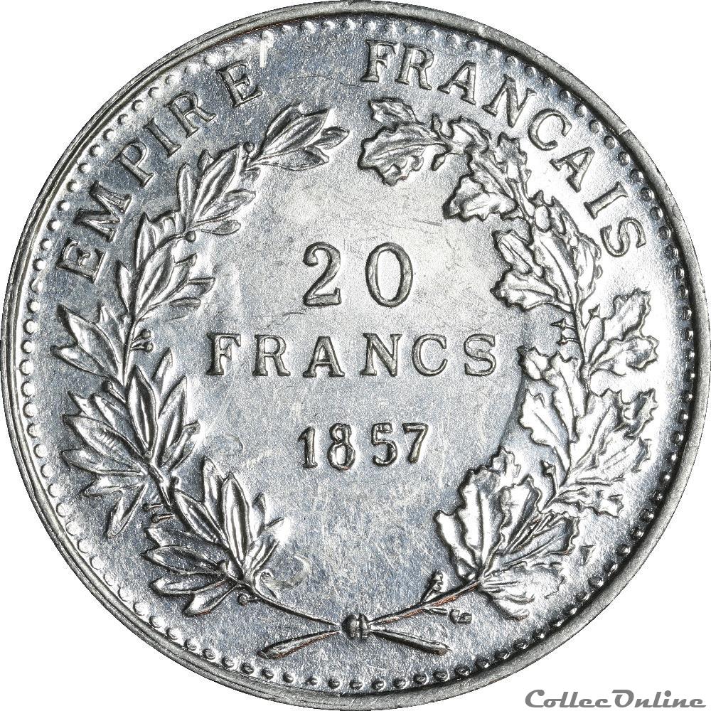 OR20F-025 _ 20 francs ALUMINIUM 1857 A 4 monnaies monde france or20f 025 20 francs aluminium 1857 a