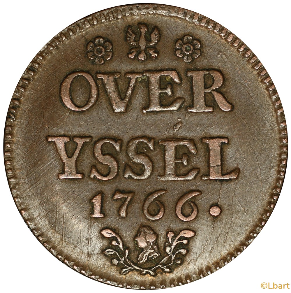 monnaies monde pays bas duit overyssel 1766