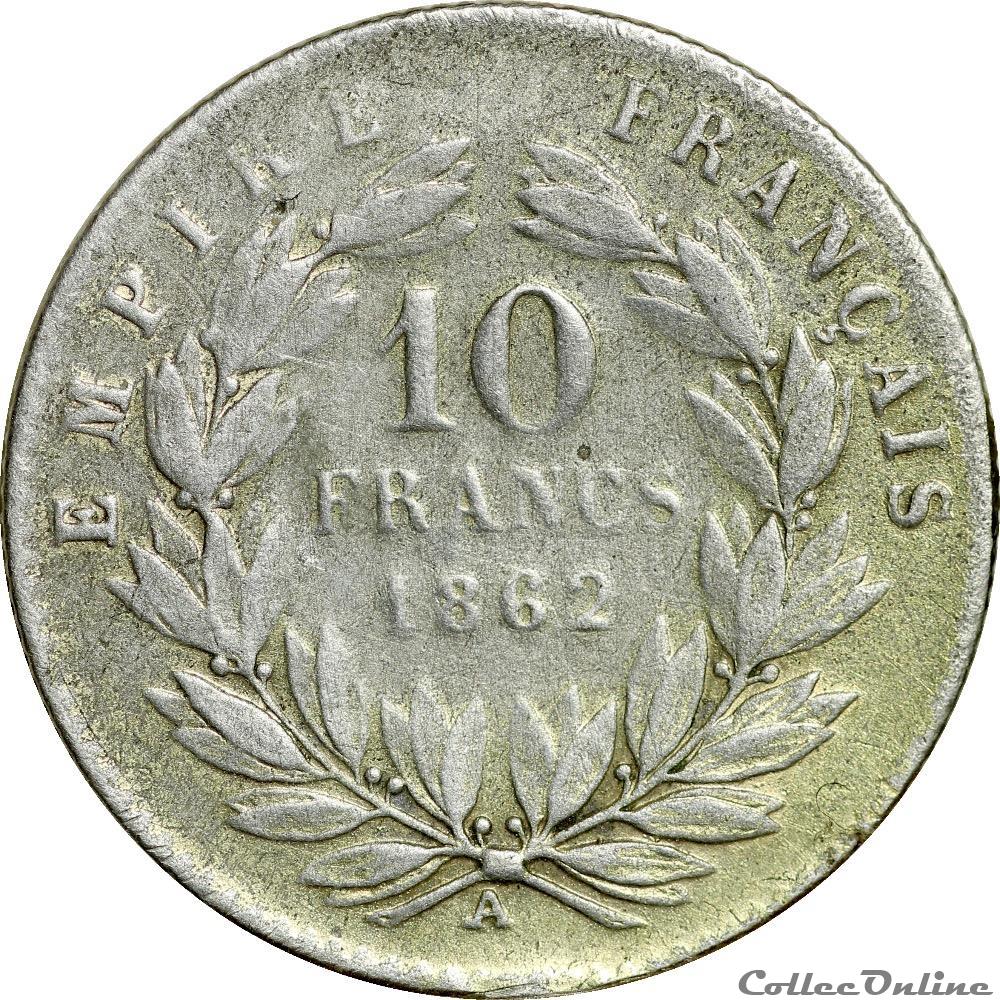 10 Francs 1862 A (OR10F-009) monnaie france moderne 10 francs 1862 a or10f 009