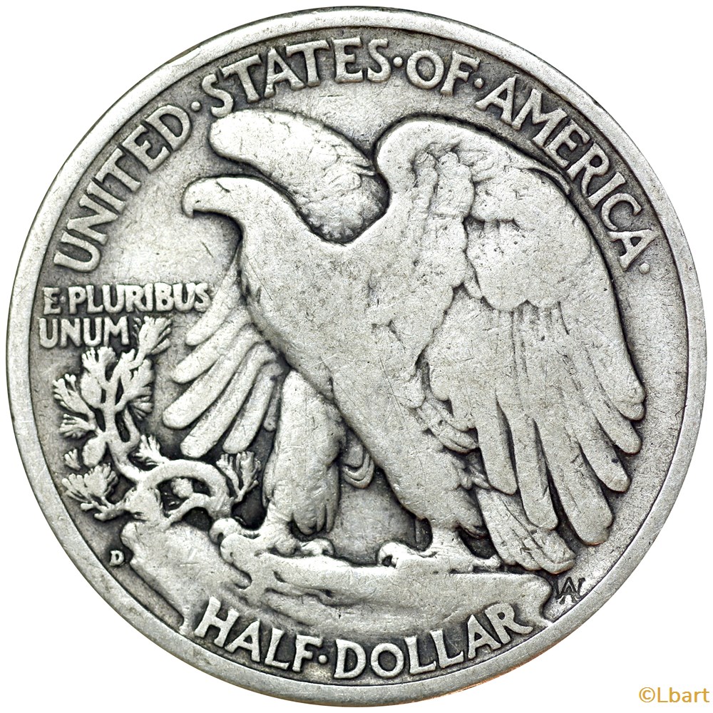 Half dollar 1944 D, Liberty Walking monnaies monde etats unis half dollar 1944 d liberty walking