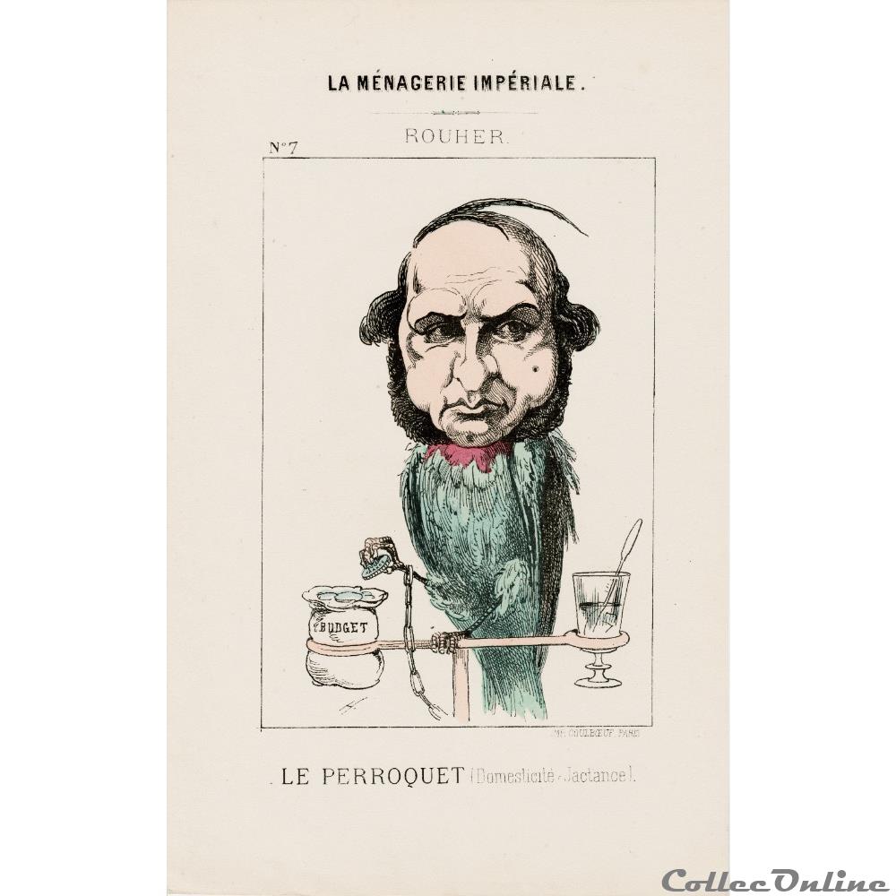 La ménagerie Impériale - N°7 EUGENE ROUHER vieux papier la menagerie imperiale n 7 eugene rouher