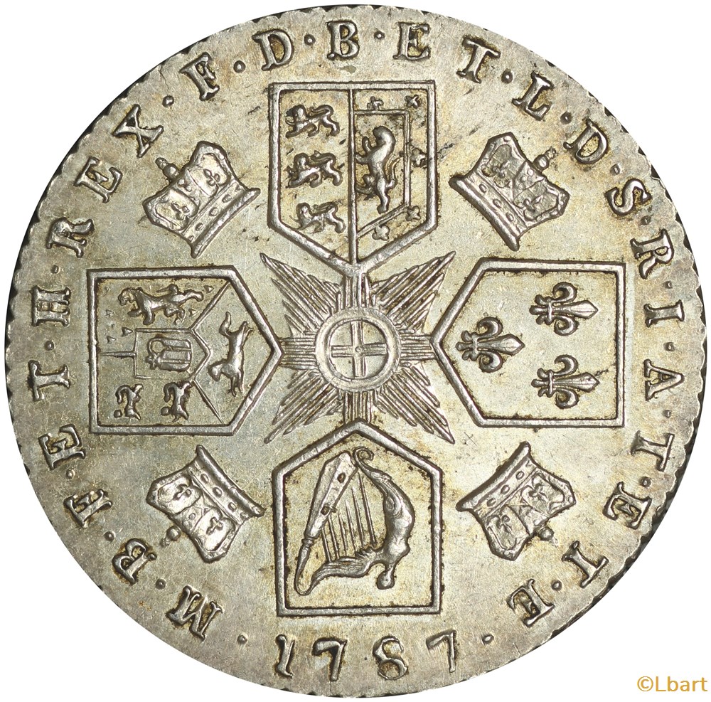 Royaume Unis - 6 Pence 1787 "coeurs" monnaies monde royaume unis 6 pence 1787 coeurs