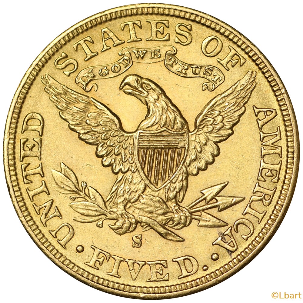 5 Dollar Liberty Head Eagle 1885 S 2 monnaies monde etats unis 5 dollar liberty head eagle 1885 s