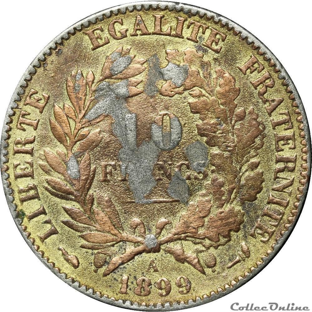 10 Francs 1899 A (OR10F-016) monnaie france moderne 10 francs 1899 a or10f 016
