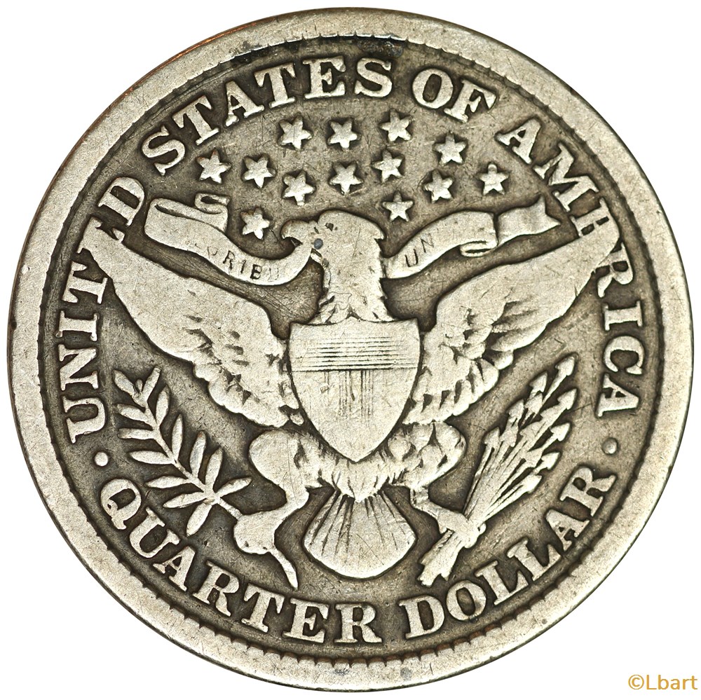 Quarter dollar Barber 1896 monnaies monde etats unis quarter dollar barber 1896