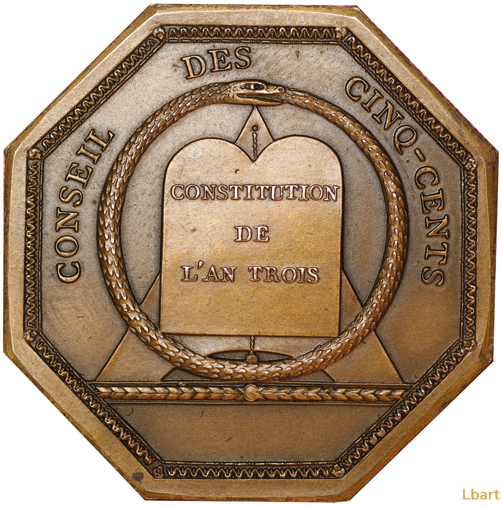 Médaille Bronze, 1792 Conseil des Cinq-Cents medailles france revolution medaille bronze 1792 conseil des cinq cents
