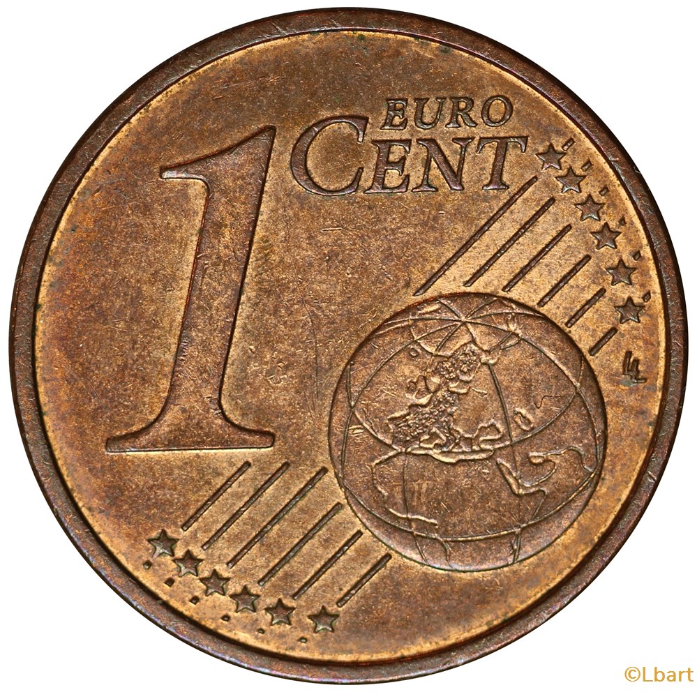 1 cent Euro fauté DIV-021 monnaies euros 1 cent euro faute div 021