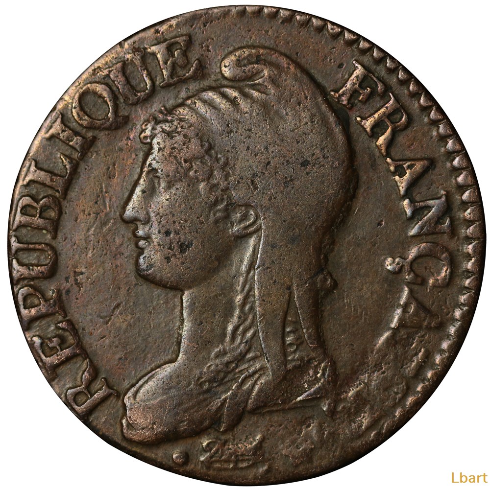 5 centimes 1799 an 7/5 et A/R monnaies monde france 5 centimes 1799 an 7 5 et a r