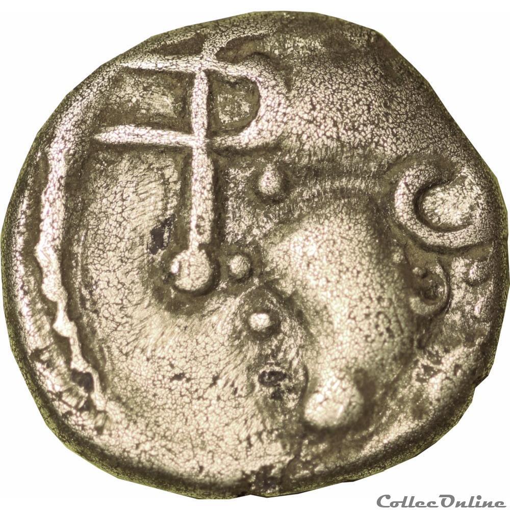 monnaies antiques celtes eduens denier a la tete casquee