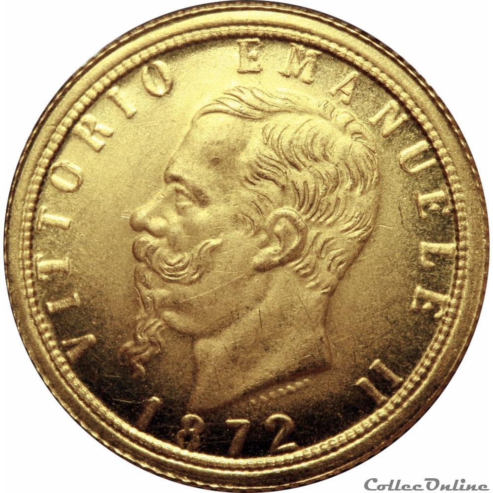 monnaie monde italie 05 lire 1872 r or5f 063