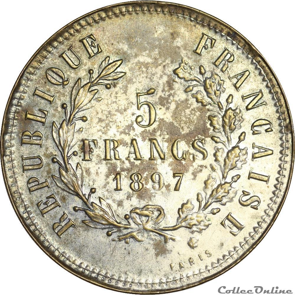 monnaies 5 francs 1897